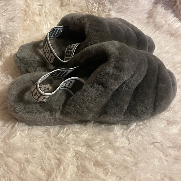 Ugg Fluff Yeah Genuine Shearling Slingback Sandal - Picture 2 of 6